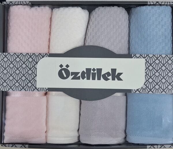 Özdilek Bright Renkli Kutulu 4'lü Havlu 50*90Cm El-Yüz Havlusu