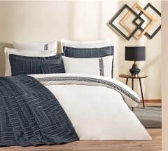 Özdilek Gelin Seti Maze Yatak Örtülü Nevresim Takımı 10 Parça Antrasit