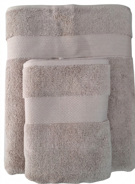 Özdilek Woven %100 Pamuk Havlu seti BEJ RENK (el yüz havlusu+banyo havlusu)