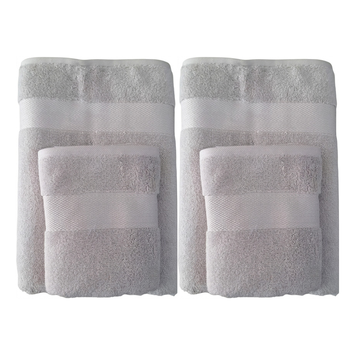 Özdilek Woven %100 Pamuk Havlu seti GRİ RENK 4'lü (el yüz havlusu+banyo havlusu)