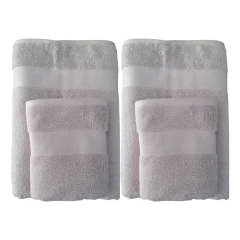 Özdilek Woven %100 Pamuk Havlu seti GRİ RENK 4'lü (el yüz havlusu+banyo havlusu)