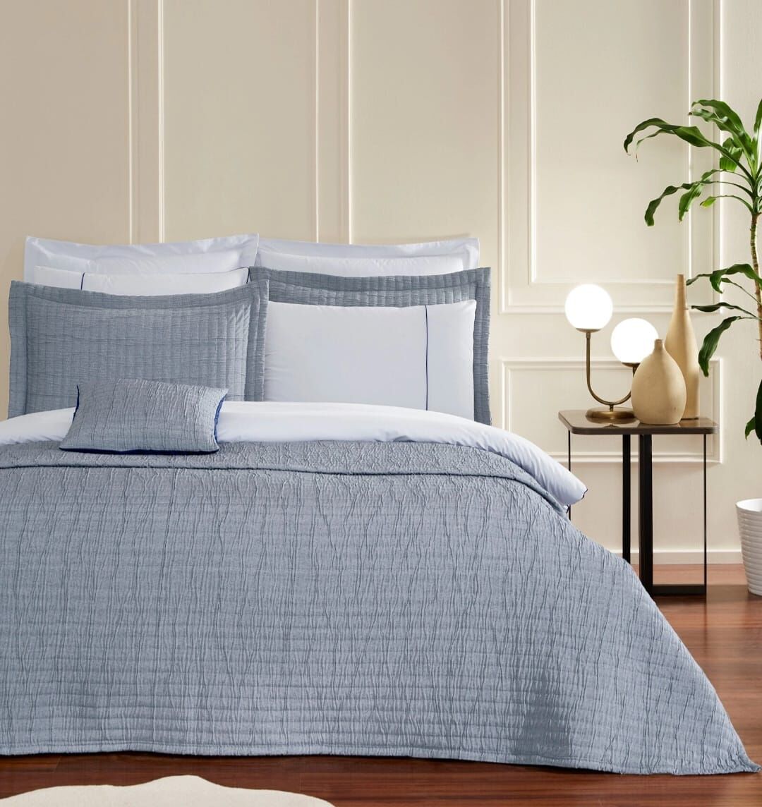 Özdilek Celestıal Yatak Örtülü Nevresim Takımı İndigo Çift Kişilik 10 Parça