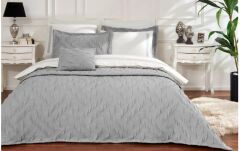 Özdilek Gris Yatak Örtülü Nevresim Takımı 10 Parça Gri