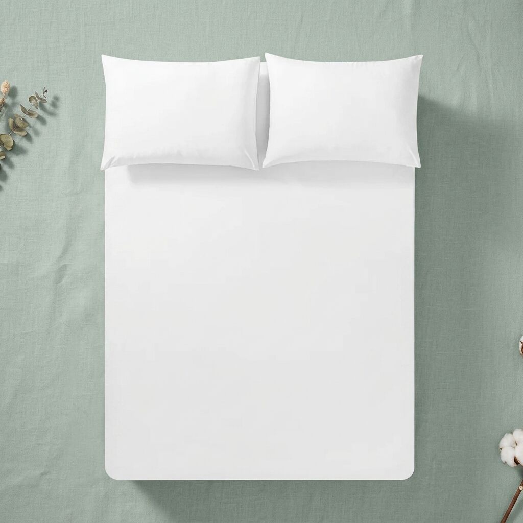 Clasy Ranforce Tek Kişilik Lastikli Çarşaf Takımı 100*200cm Beyaz