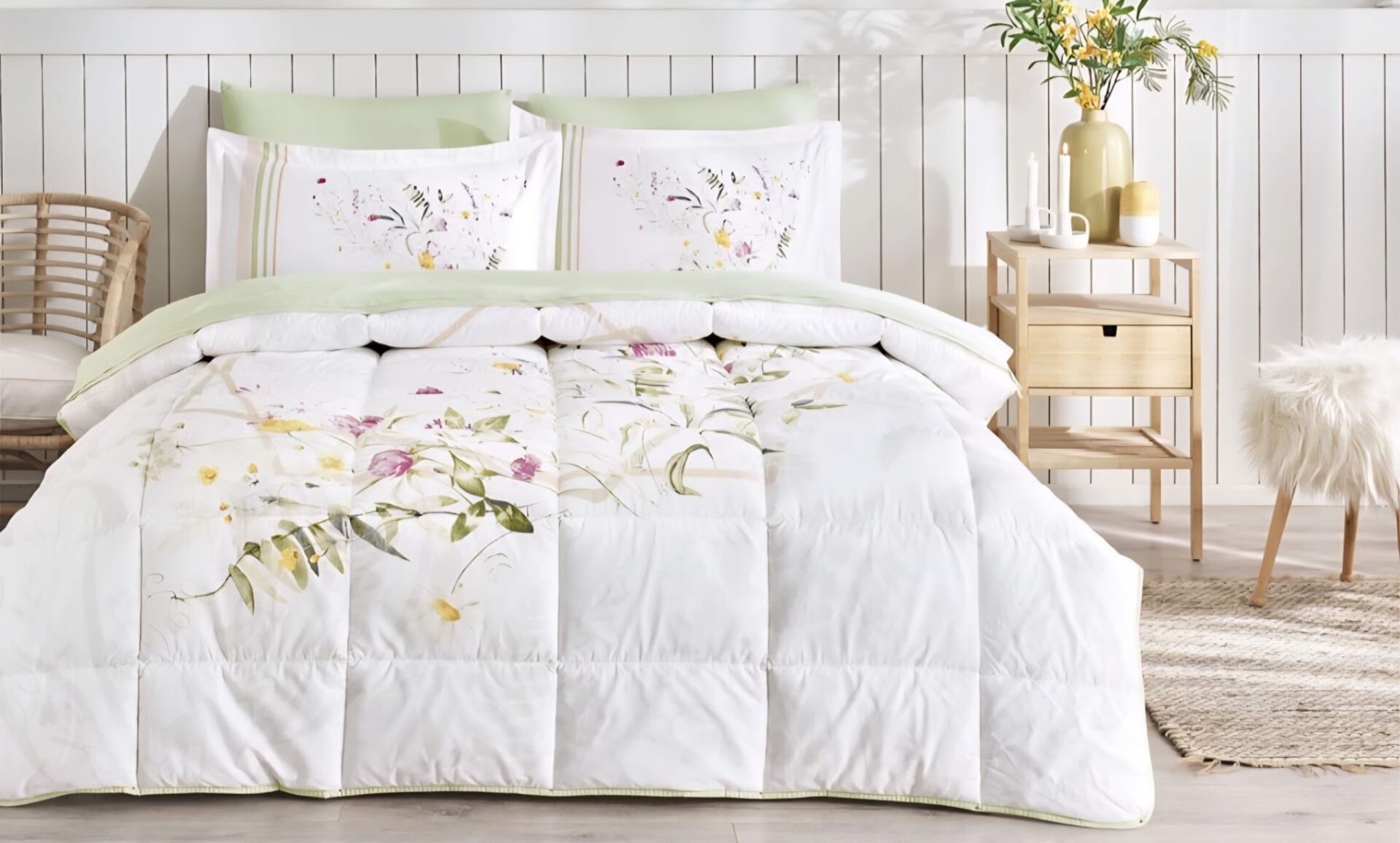 Özdilek Çift Kişilik Ranforce Uyku Seti Fujer Yeşil