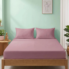Clasy Ranforce Tek Kişilik Lastikli Çarşaf Takımı 120*200cm Gül Kurusu