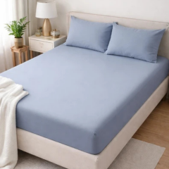 Clasy Ranforce Tek Kişilik Lastikli Çarşaf Takımı 120*200cm Mavi