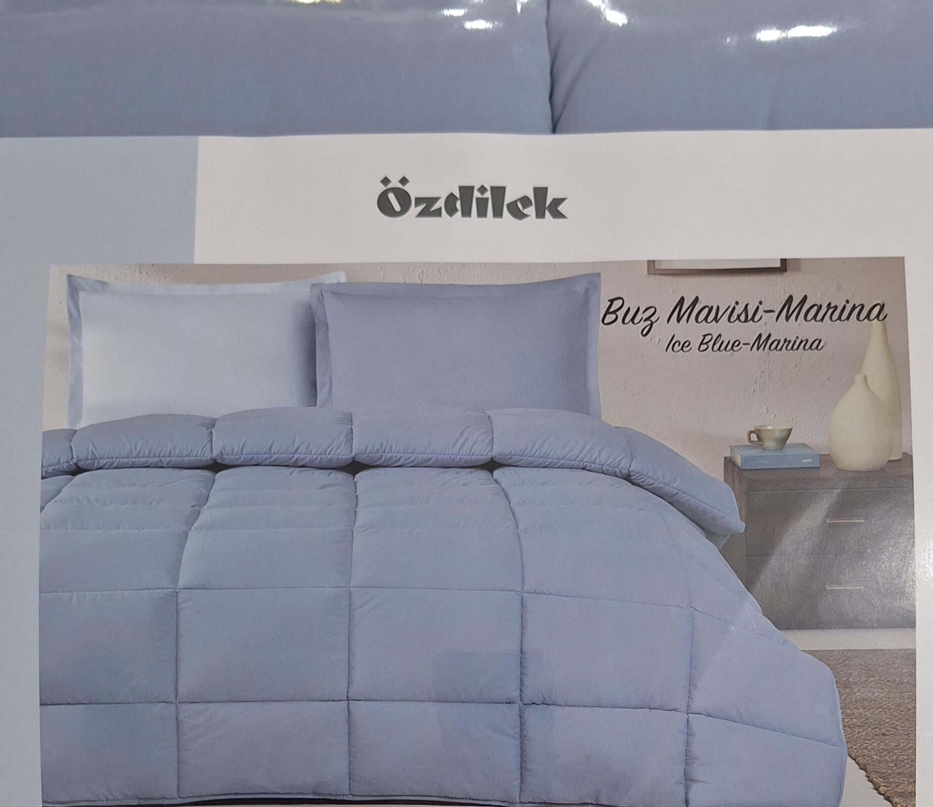 Özdilek Çift Kişilik Ranforce Buz Mavisi Marina Yatak Seti