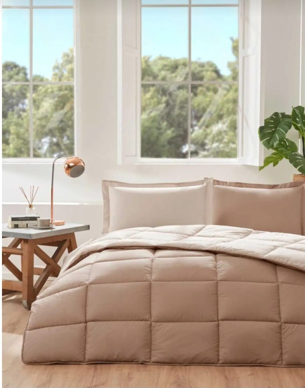 Özdilek Çift Kişilik Ranforce Yatak Seti Sütlü Kahve Toprak