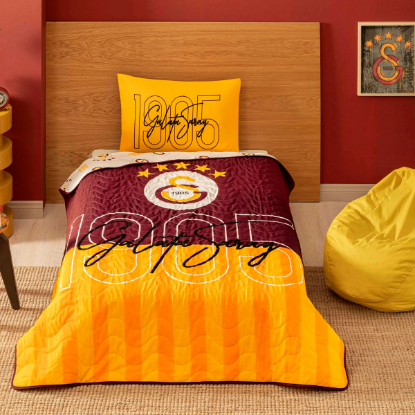Taç Lisanslı Galatasaray 1905 Yatak Örtüsü Tek Kişilik
