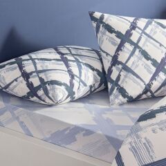 Taç Ranforce Nevresim Takımı Çift Kişilik Briza Mavi