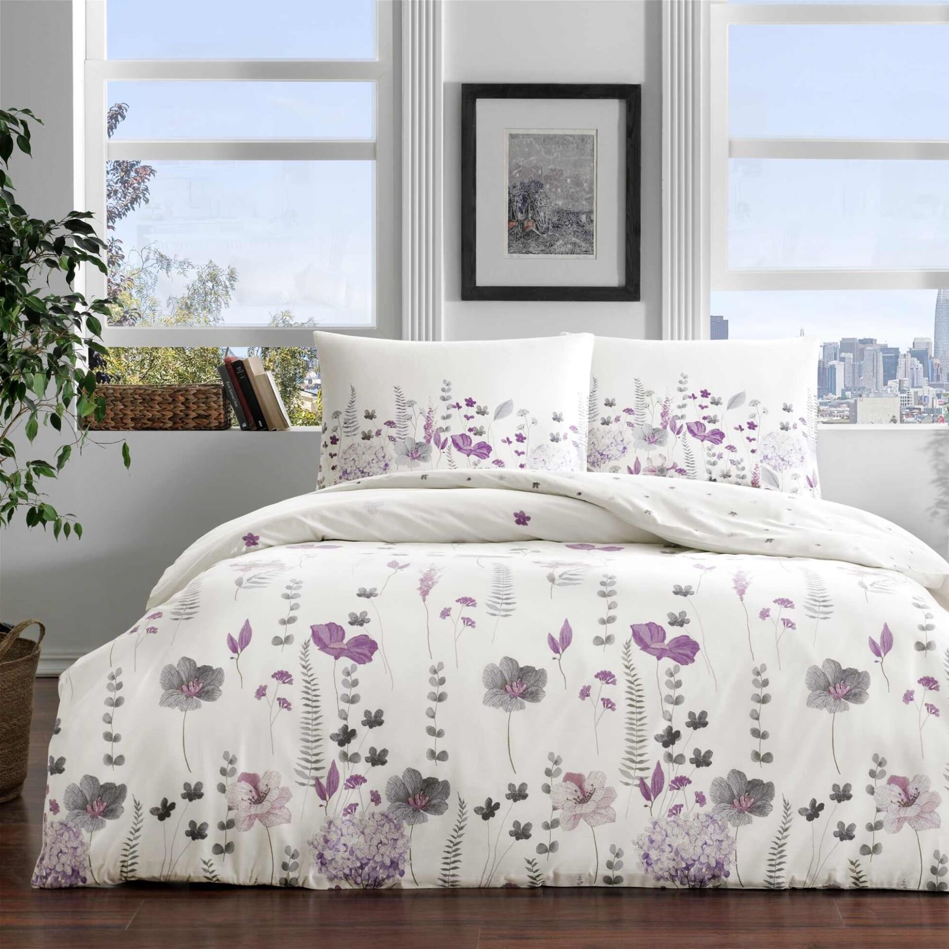 Taç Ranforce Çift Kişilik Nevresim Takımı Jenny Mor