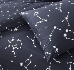 Taç Ranforce Tek Kişilik Nevresim Takımı Lonny Lacivert