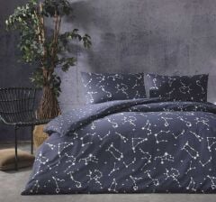 Taç Ranforce Tek Kişilik Nevresim Takımı Lonny Lacivert