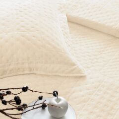 Taç Çift Kişilik Yatak Örtüsü Takımı Alvin Bej