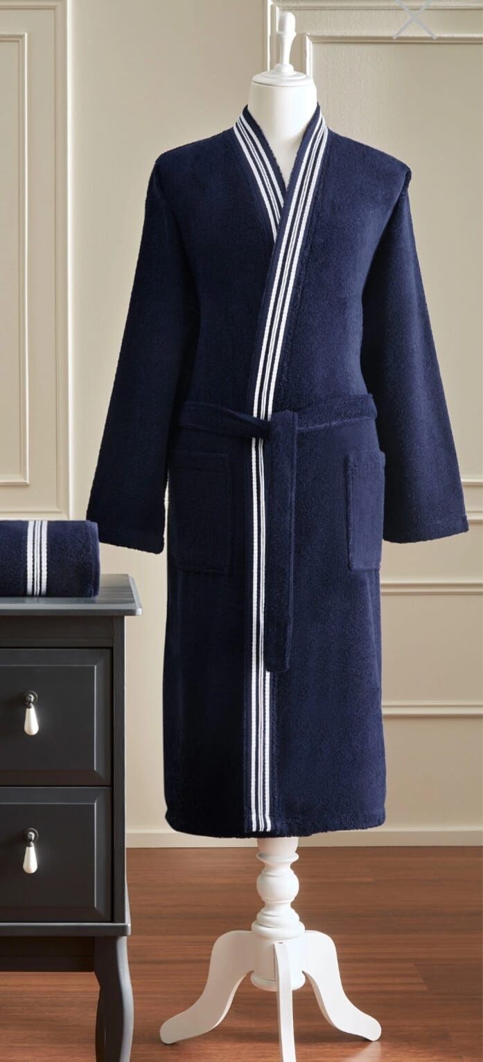 Özdilek Maskülen Wonder Lacivert Kimono Bornoz L