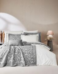 Özdilek Celeste Yatak Örtülü Nevresim Takımı Gri