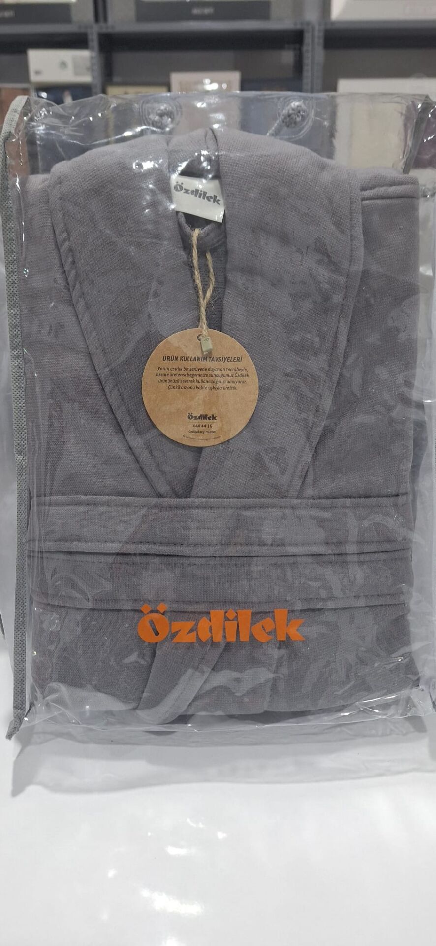 Özdilek Seri Sonu Pvc Çantalı Tekli Bornoz %100 Pamuk Xl Beden