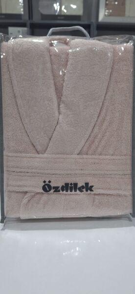Özdilek Seri Sonu Pvc Çantalı Tekli Bornoz %100 Pamuk M Beden Açık Pembe