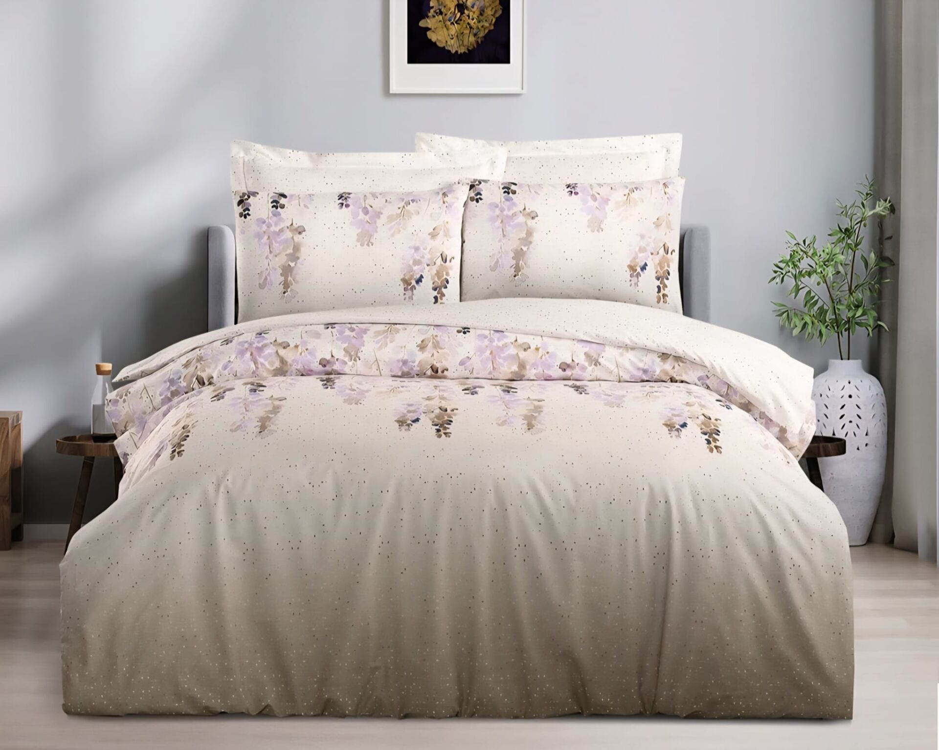 Altınbaşak Ranforce Çift Kişilik Nevresim Takımı Clara Pebble