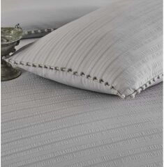 Altınbaşak Gofreli Fitilli Saten Çift Kişilik Nevresim Takımı Emboss Marble