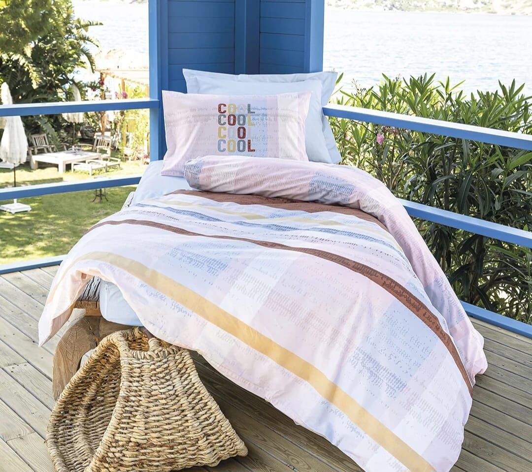 Altınbaşak Ranforce Tek Kişilik Nevresim Takımı Franco Sky Lastikli/Fitted