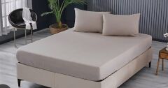 Altınbaşak Ranforce Çift Kişilik 160*200cm Çarşaf Takımı %100 Pamuk Bej