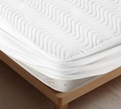 Altınbaşak Tek Kişilik 100*200cm Microfiber Kapitone Sıvı Geçirmez Lastikli/Fitted Yatak Alezi
