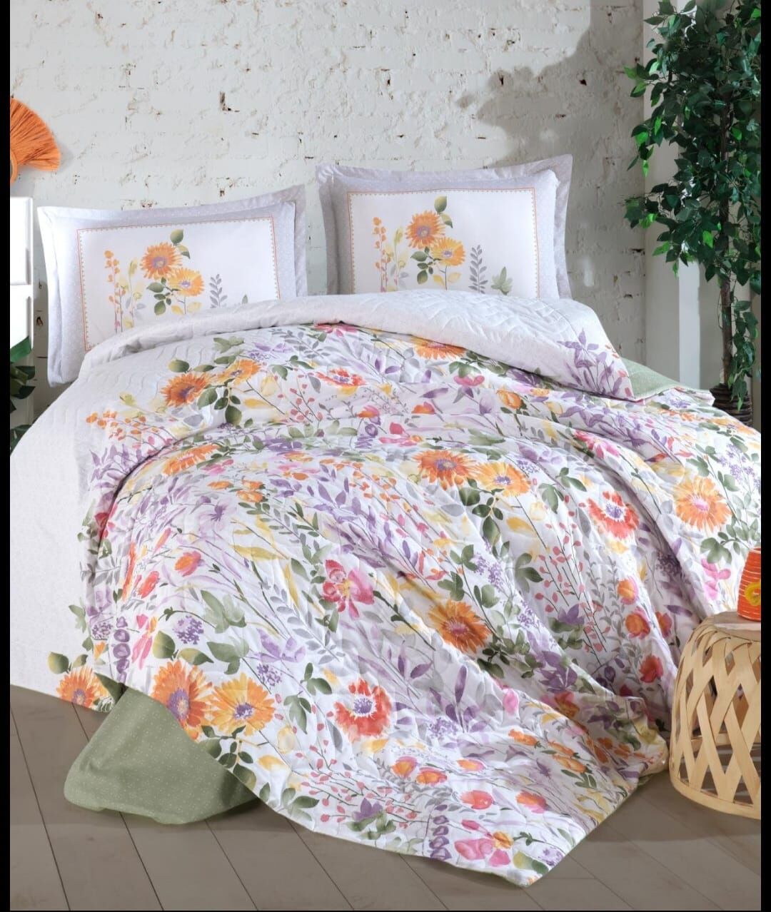 Clasy Ranforce Çift Kişilik Dört Mevsim Set Galya