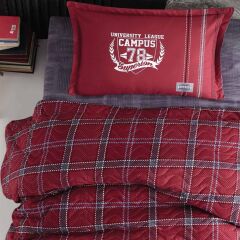 Clasy Ranforce Tek Kişilik Dört Mevsim Set Campus v1 Bordo