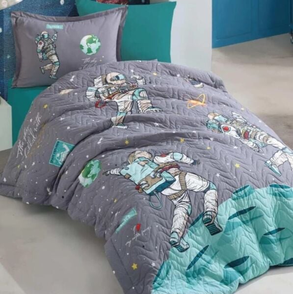 Clasy Ranforce Tek Kişilik Dört Mevsim Set Space v1 Antrasit