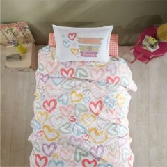 Clasy Ranforce Tek Kişilik Dört Mevsim Set Selfie v1 Pudra