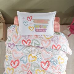 Clasy Ranforce Tek Kişilik Dört Mevsim Set Selfie v1 Pudra