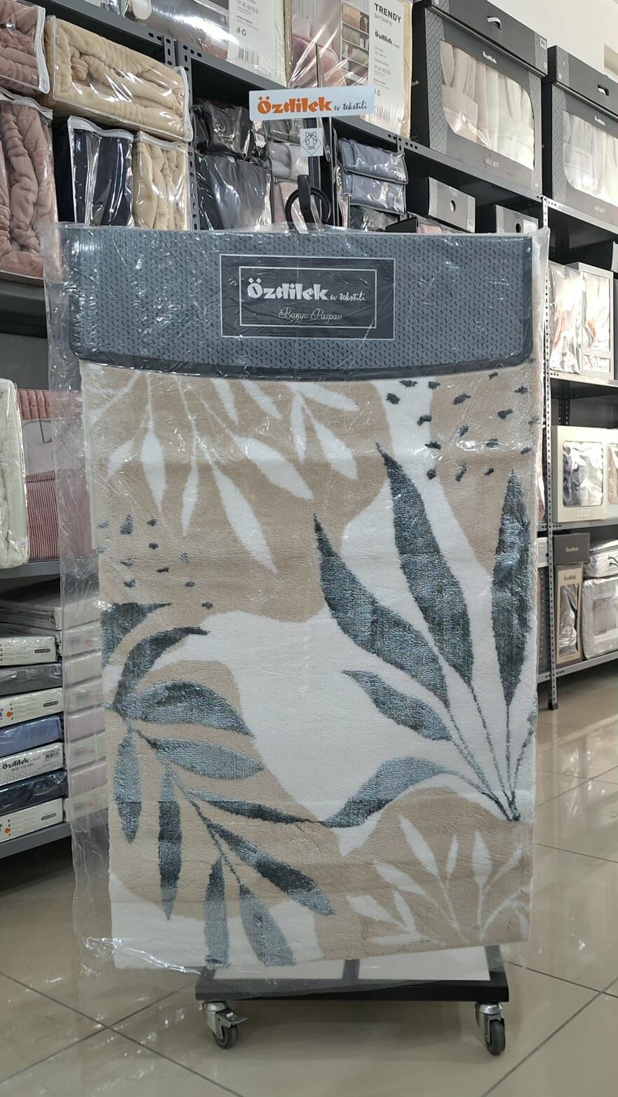 Özdilek 2'li Banyo Paspası - Klozet Takımı Flos Rish Aqua