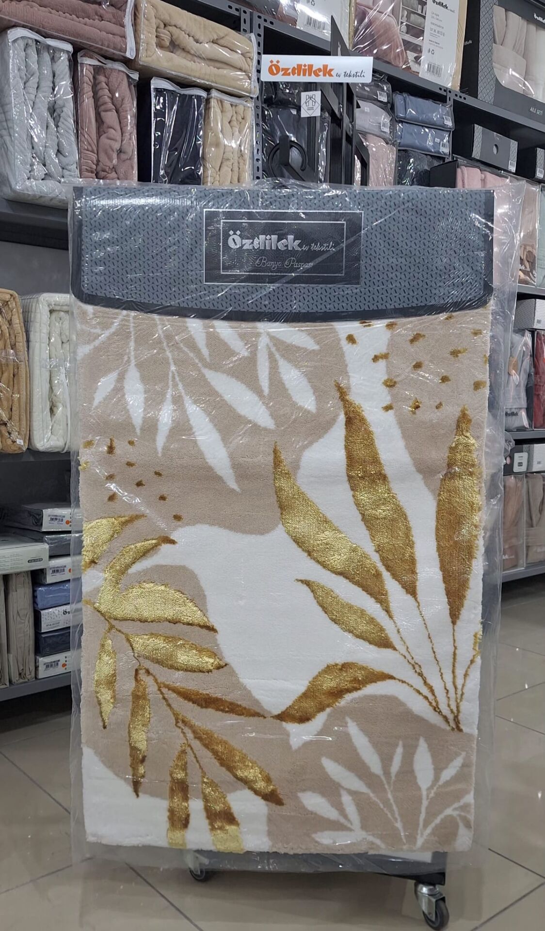 Özdilek 2'li Banyo Paspası - Klozet Takımı Flos Rish Gold