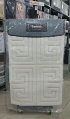 Özdilek 2'li Banyo Paspası - Klozet Takımı Pamuk Maze Ekru