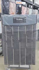 Özdilek 2'li Banyo Paspası - Klozet Takımı Pamuk Rayas Antrasit