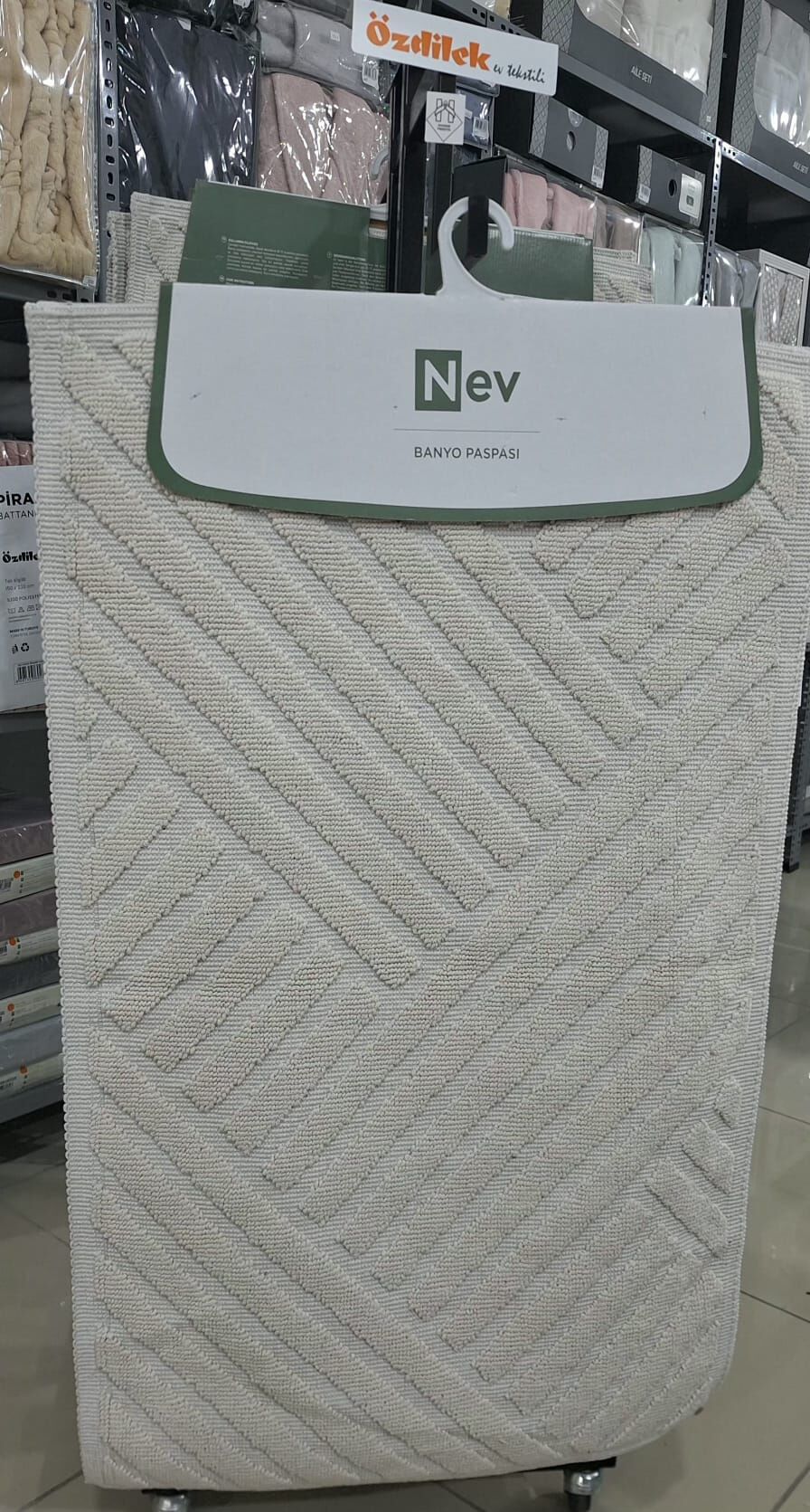 Özdilek Nev 2'li Banyo Paspası - Klozet Takımı Rhytmic Krem