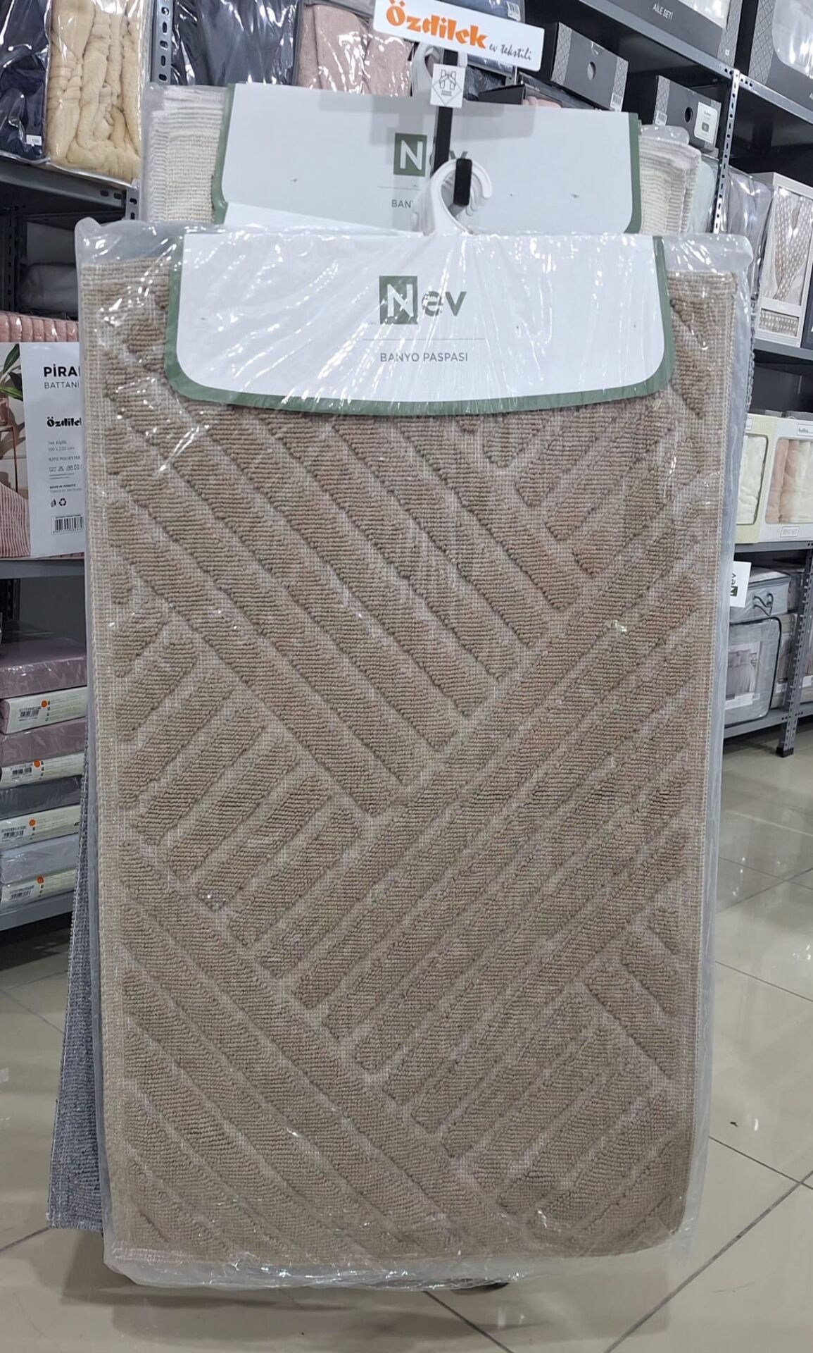 Özdilek Nev 2'li Banyo Paspası - Klozet Takımı Rhtymic Bej