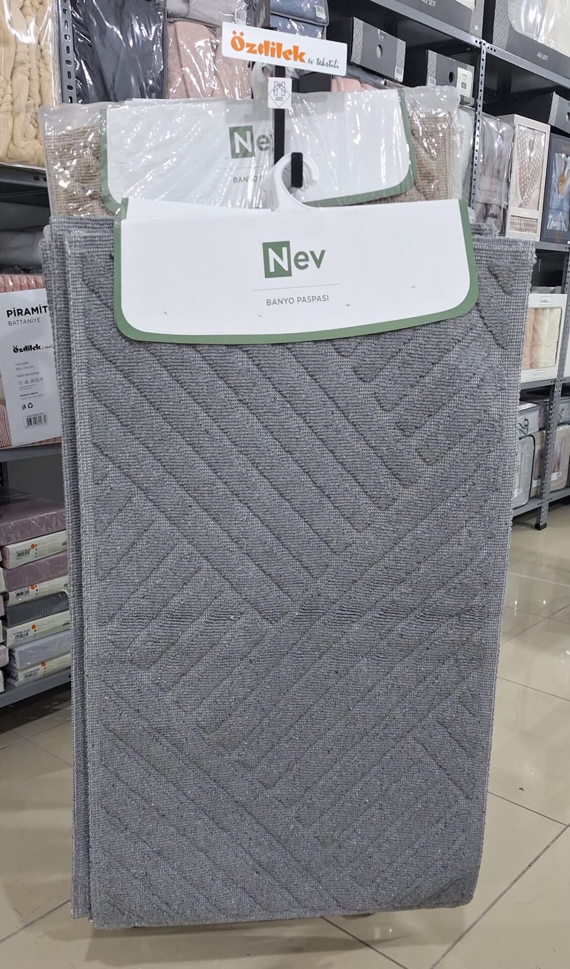 Özdilek Nev 2'li Banyo Paspası - Klozet Takımı Rhtymic Antrasit