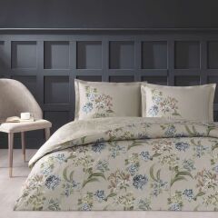 Taç Elodie Saten Çift Kişilik Nevresim Takımı Bej