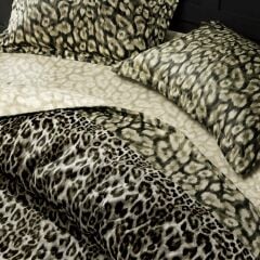 Taç Saten Çift Kişilik Nevresim Takımı Leona Kahve