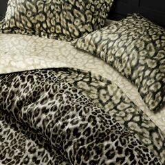 Taç Saten Çift Kişilik Nevresim Takımı Leona Kahve