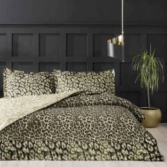 Taç Saten Çift Kişilik Nevresim Takımı Leona Kahve