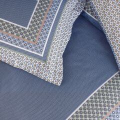 Taç Saten Çift Kişilik Nevresim Takımı Serenya Mavi