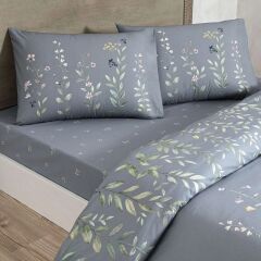 Taç Çift Kişilik Ranforce Nevresim Takımı Serelis Mavi