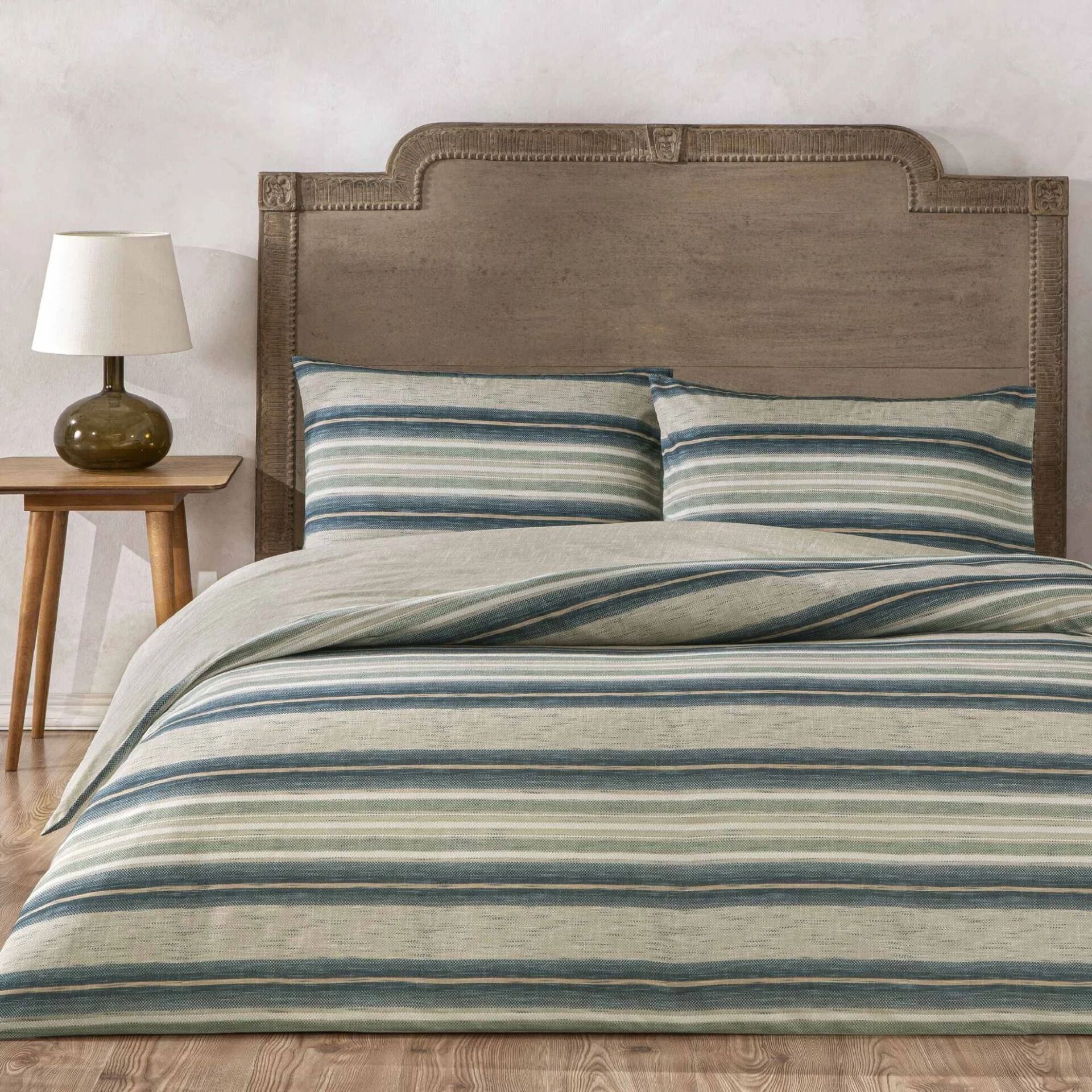 Taç Ranforce Tek Kişilik Nevresim Takımı Nores Mavi