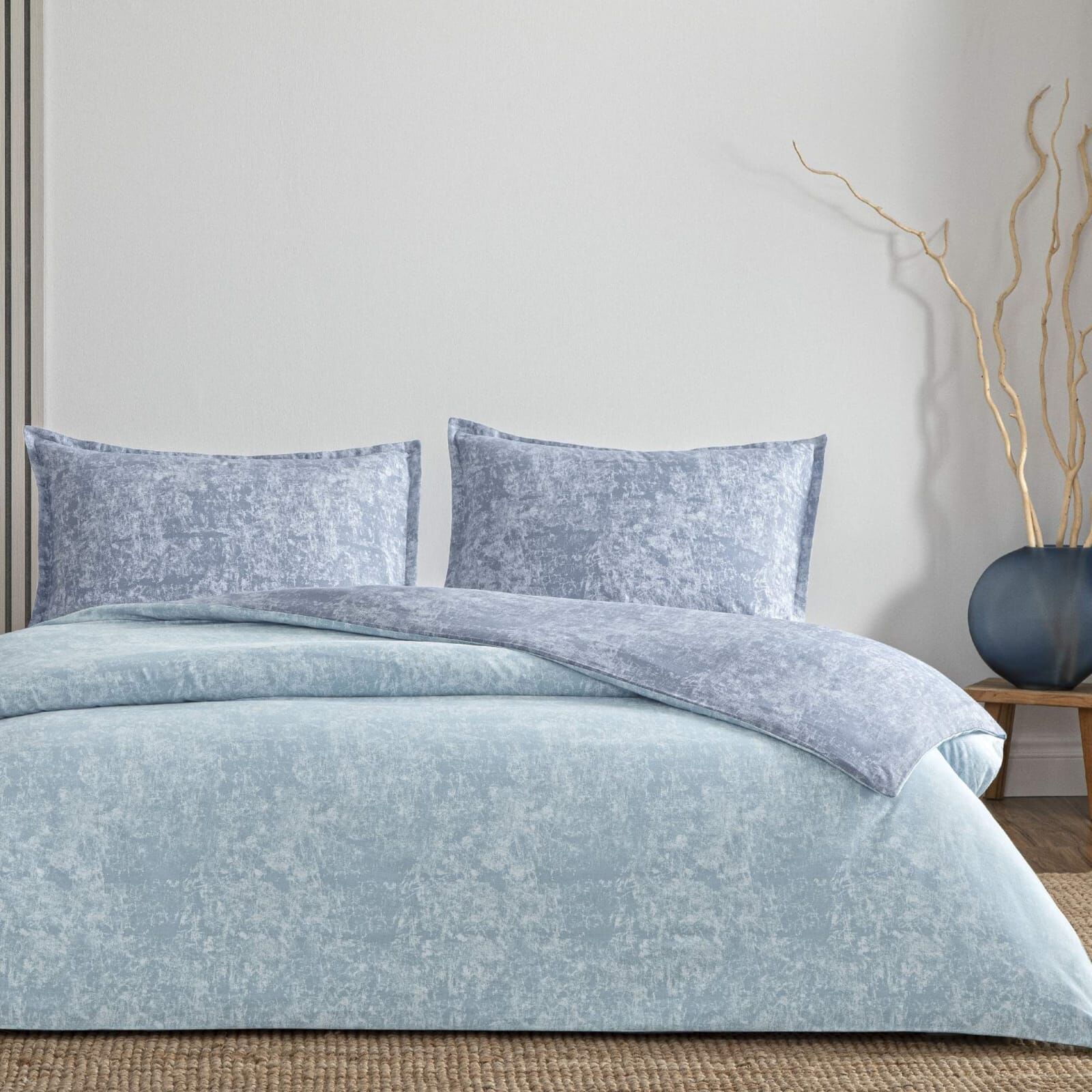 Taç Ranforce Seç-Ser Serisi Çift Kişilik Nevresim Takımı Shimmer Lacivert