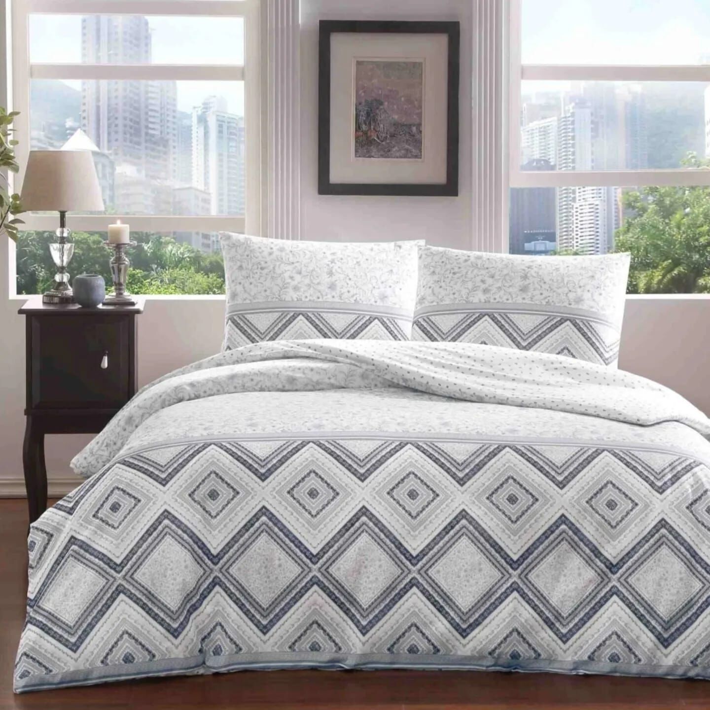 Taç Ranforce Tek Kişilik Nevresim Takımı Perry Lacivert