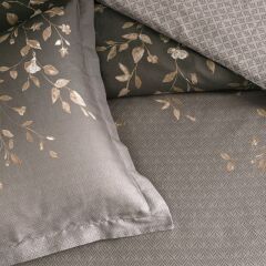 Taç Saten Çift Kişilik Nevresim Takımı Elaris Vizon